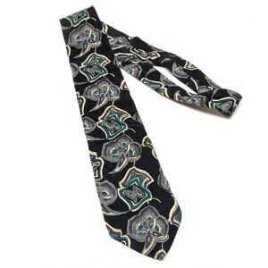 Vintage Nubio Exclusive Collection Silk Tie Abstract Purple Grey Black Geometric